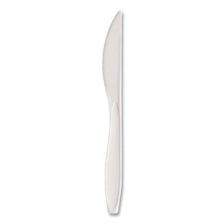 Dart Reliance Mediumweight Cutlery, Standard Size, Knife, Plastic, White, PK1000 RSWK-0007